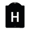 Signmission Sign with Letter H Heavy-Gauge Aluminum Architectural Sign, 24" x 18", BW-1824-22950 A-DES-BW-1824-22950 - alternate 1